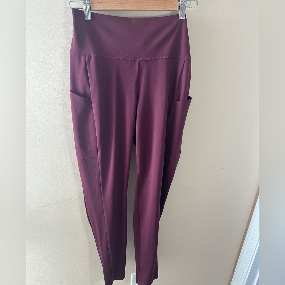 Soma Womens  Nonstop Legging Cabernet  Pockets Activewear Athleisure size L